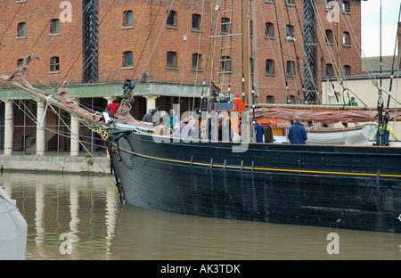 Kathleen può Tallship in Gloucester nitidezza Canal dal magazzino del montante Gloucester Tall Ships Festival 2007 Foto Stock