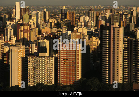 Skyline Curitiba Parana membro Brasile Foto Stock