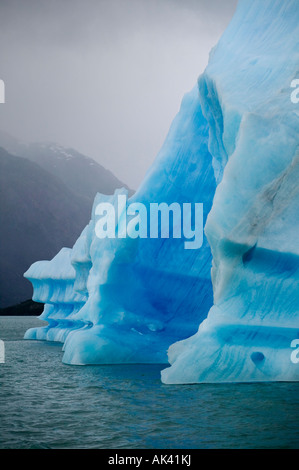 Un ghiacciaio di iceberg galleggiante sul Lago Argentino Parque Nacional Los Glaciares Patagonia Argentina Foto Stock