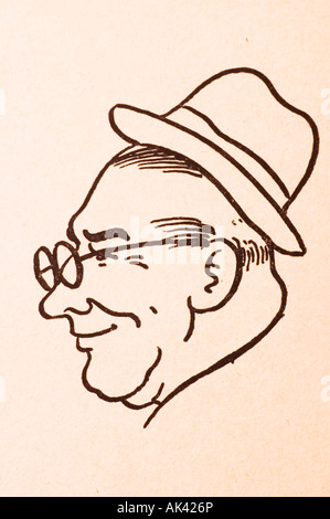 Cartone animato da un 1950 schoolboy annuale di Foto Stock