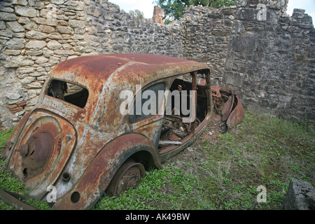 Oradour-sur-Glane era un villaggio in Francia ha distrutto il 10 giugno 1944 Foto Stock