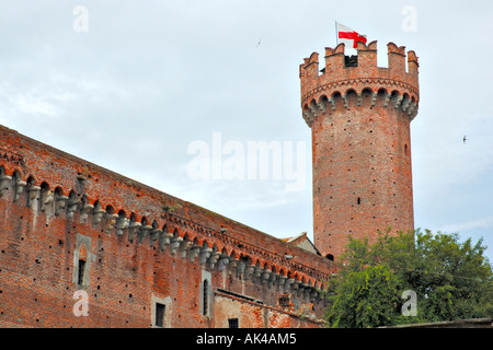 Il castello di Ivrea, Italia Foto Stock