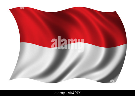 Bandiera di Indonesia Foto Stock
