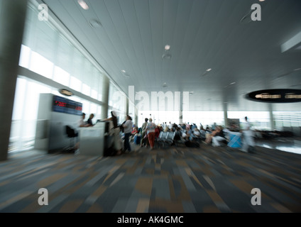 Aeroporto interno, sfocato Foto Stock