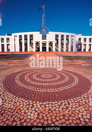 Australia. A.C.T.. Canberra. Nuovo Parlamento facciata. Foto Stock