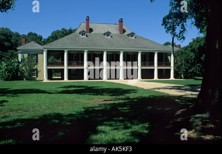 Destrehan Platation presso il fiume Mississippi vicino a New Orleans Foto Stock