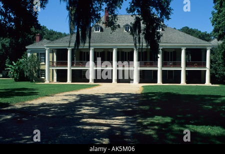 Destrehan Platation presso il fiume Mississippi vicino a New Orleans Foto Stock