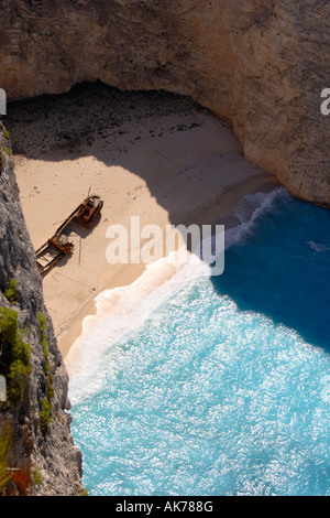 Smugglers Cove e il naufragio, Zante Grecia. Foto Stock