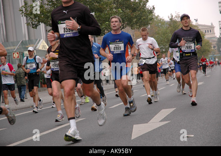 Maratona Marathonlauf, Frankfurt am Main, Germania Foto Stock