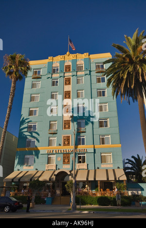 Art Deco Hotel georgiano a Ocean Avenue in Santa Monica, California, Stati Uniti d'America Foto Stock