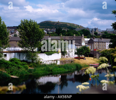 Co Wexford, Enniscorthy, Fiume Slaney e aceto Hill, Irlanda Foto Stock