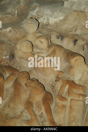 Troglodite figure scolpite, Valle della Loira, Francia Foto Stock