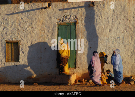 Città di Chinguetti nella regione di Adrar deserto del Sahara Mauritania Foto Stock