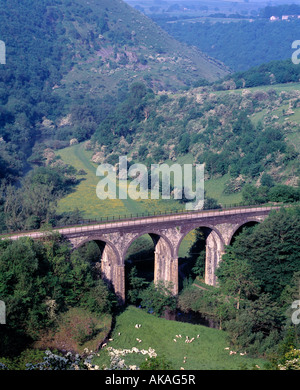 L'ex ferrovia Midland ponte ora la Monsal Trail lungo sentiero distante e il modo ciclo nel Derbyshire Peak District Foto Stock