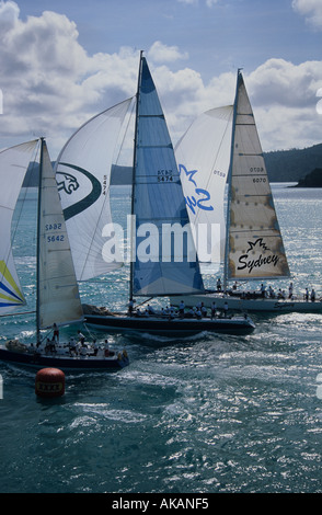 Barca a vela racing durante Whitsunday Hamilton Island Race Week Australia Foto Stock