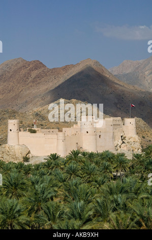 Oman, Western montagne Hajar, Nakhl Fort Foto Stock