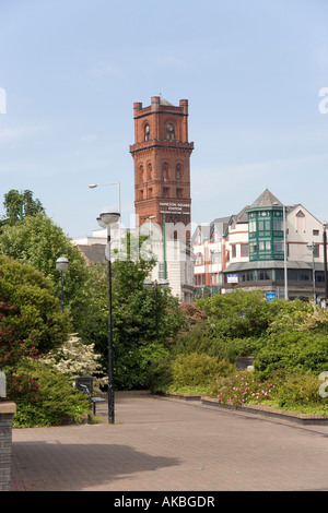 Hamilton Square station tower, Birkenhead, Inghilterra Foto Stock