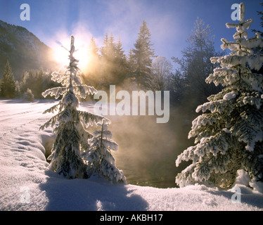 DE - Baviera: Winterscene vicino a Ettal Foto Stock