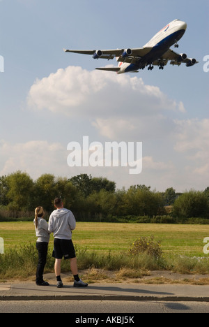 British Airways approcci in aereo Aeroporto di Heathrow di Londra Foto Stock