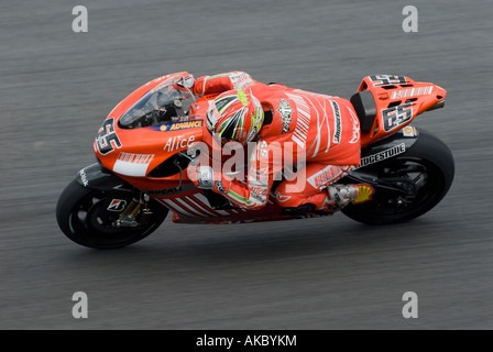 L'italiano Loris Capirossi Ducati Marlboro in 2007 Gran Premio Polini della Malesia Circuito di Sepang in Malesia Foto Stock