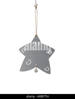 Stella di natale decorazione ornamento appeso dal gancio Foto Stock