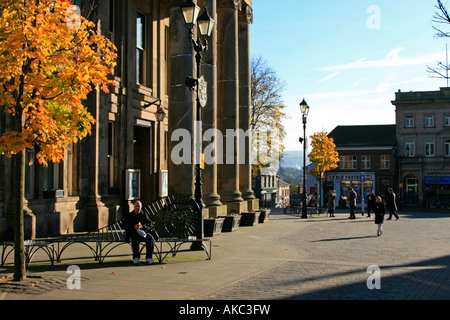 Macclesfield town center colori autunnali cheshire england Regno unito Gb Foto Stock