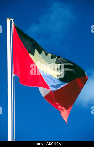 Il flag antiguan. Foto Stock