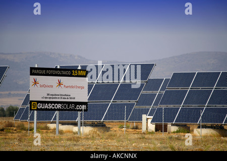 Centrale solare, Castilla La Mancha, in Spagna Foto Stock