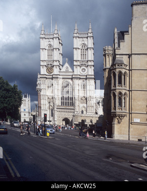 Abbazia di Westminster Londra Inghilterra, conosciuta anche come la Chiesa Collegiata di San Pietro a Westminster Foto Stock