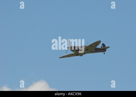 Spitfire P7350, un MkIIa, della Battaglia di Bretagna Memorial Volo a Shoreham Airshow 2007. Foto Stock