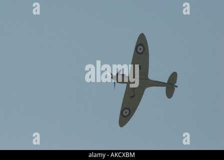 Spitfire P7350, un MkIIa, della Battaglia di Bretagna Memorial Volo a Shoreham Airshow 2007. Foto Stock