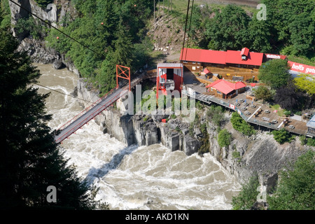 Hell's Gate in Fraser Canyon, British Columbia, Canada Foto Stock