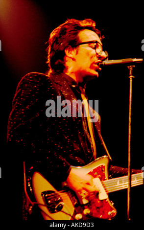 Elvis Costello in concerto 1979 Foto Stock