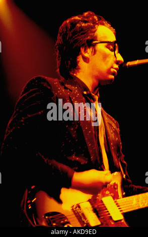 Elvis Costello in concerto 1978 Foto Stock