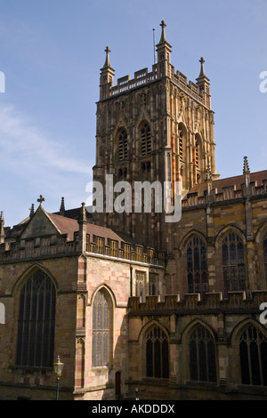 Malvern Priory (Priory chiesa), Great Malvern, Worcestershire, England, Regno Unito Foto Stock