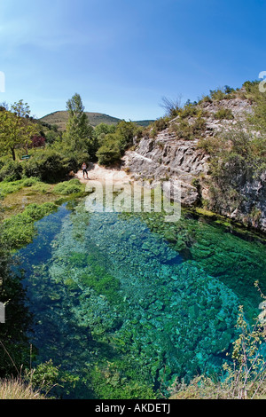 Impostazione naturale di poza azul covaneras burgos Castilla Leon Spagna Foto Stock