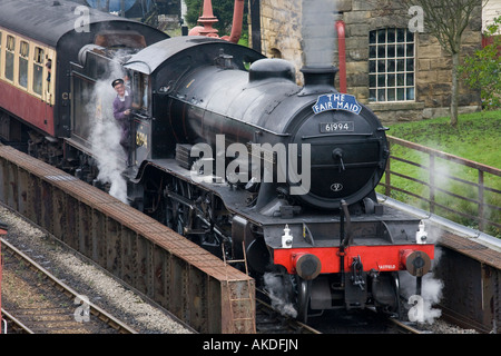 1930s Gresley progettato "K4' di classe 2-6-0 n. 61994 Il Grande Marchese B1 No. 61264 Q6 No. 63395 a Goathland Stazione ferroviaria NYM, REGNO UNITO Foto Stock