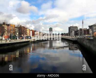 Fiume Liffey a Dublino Foto Stock