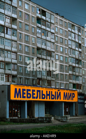 Russland, Kaliningrad (Königsberg), Plattenbauten, Foto Stock