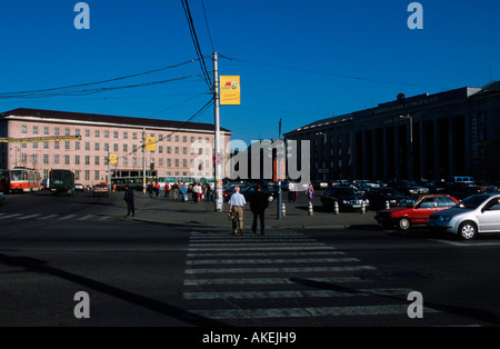 Russland, Kaliningrad (Königsberg), Hansaplatz (Ploschtschad Pobedy) Foto Stock