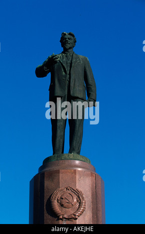 Russland, Kaliningrad (Königsberg), Hansaplatz (Ploschtschad Pobedy), Lenindenkmal Foto Stock