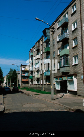 Kaliningrad Enklave,Tilsit, Plattenbauten Foto Stock