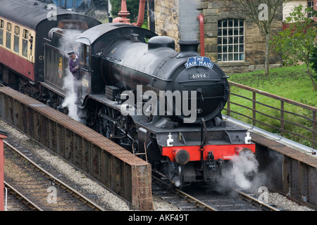 61994 Il Grande Marchese B1 No. 61264 Q6 No. 63395. NYMR North Yorkshire Moors Railway, Levisham, REGNO UNITO Foto Stock