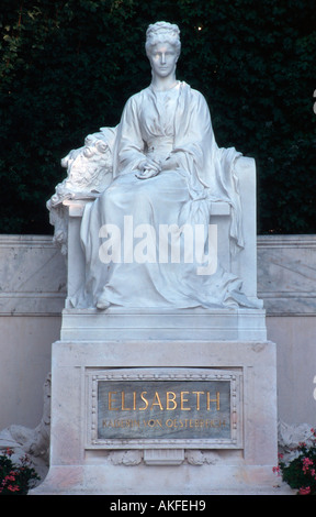 Wien 1, Volksgarten, Denkmal der 1898 a Genf ermordeten Kaiserin Elisabeth von Hans Bitterlich Foto Stock