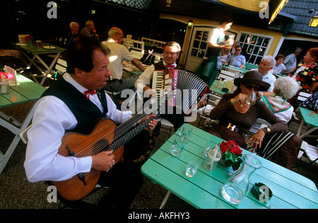 Austria, Vienna, Grinzing, Heurigenlokal Weingut Reinprecht Foto Stock