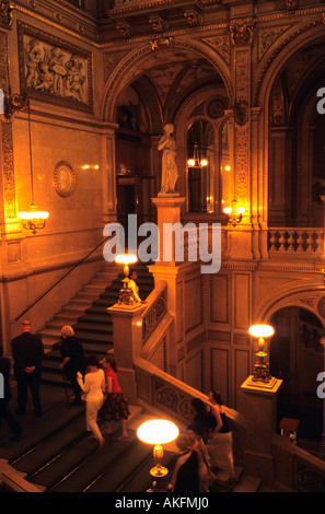 Österreich, Wien I, Opernring, Staatsoper, Stiegenhaus Foto Stock