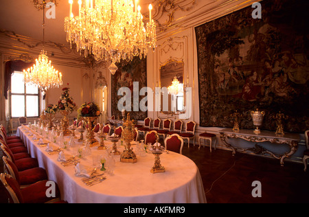 Österreich, Wien, Kaiserappartments Reichskanzleitrakt im, Speisesaal Foto Stock