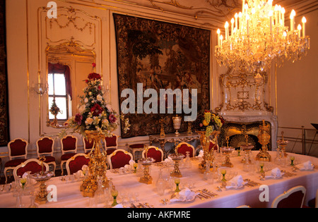 Österreich, Wien, Kaiserappartments Reichskanzleitrakt im, Speisesaal Foto Stock