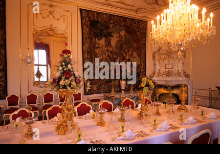 Österreich, Wien, Kaiserappartments Reichskanzleitrakt im, Speisesaal Foto Stock