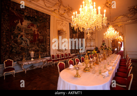 Österreich, Wien, Kaiserappartments Reichskanzleitrakt im, Speisesaal Foto Stock